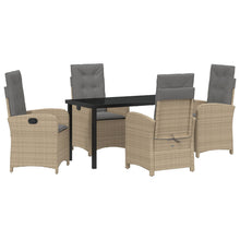 5-Delige Tuinset Met Kussens Beige Poly Rattan