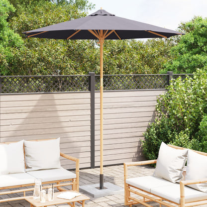 Tuinparasol 240X260 Cm Bamboe 240 x 240 x 260 cm Donkergrijs
