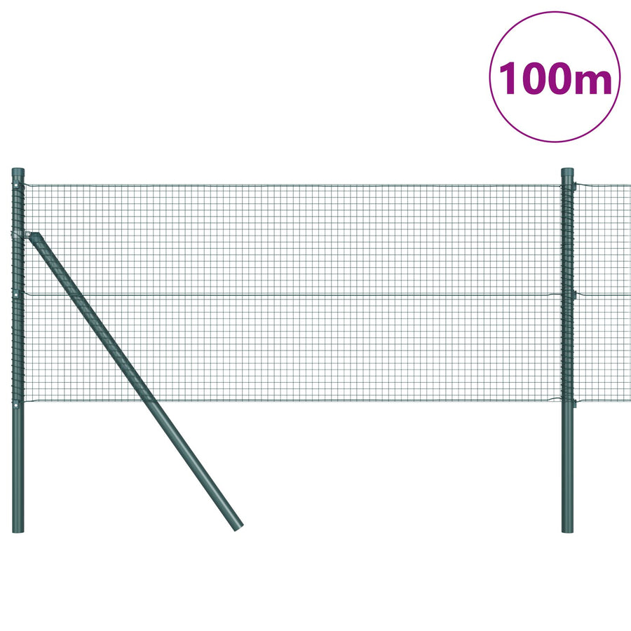 Lassen Draadhek Met 13 Palen Groen 0.6X100 M Staal Gegalvaniseerd Staal