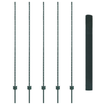 Gelast Gaashek Met 5 U-Palen Groen 1.6X10 M Staal