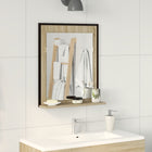 Bathroom Mirror Black 50 x 12 x 60 cm Glass and Engineered Wood