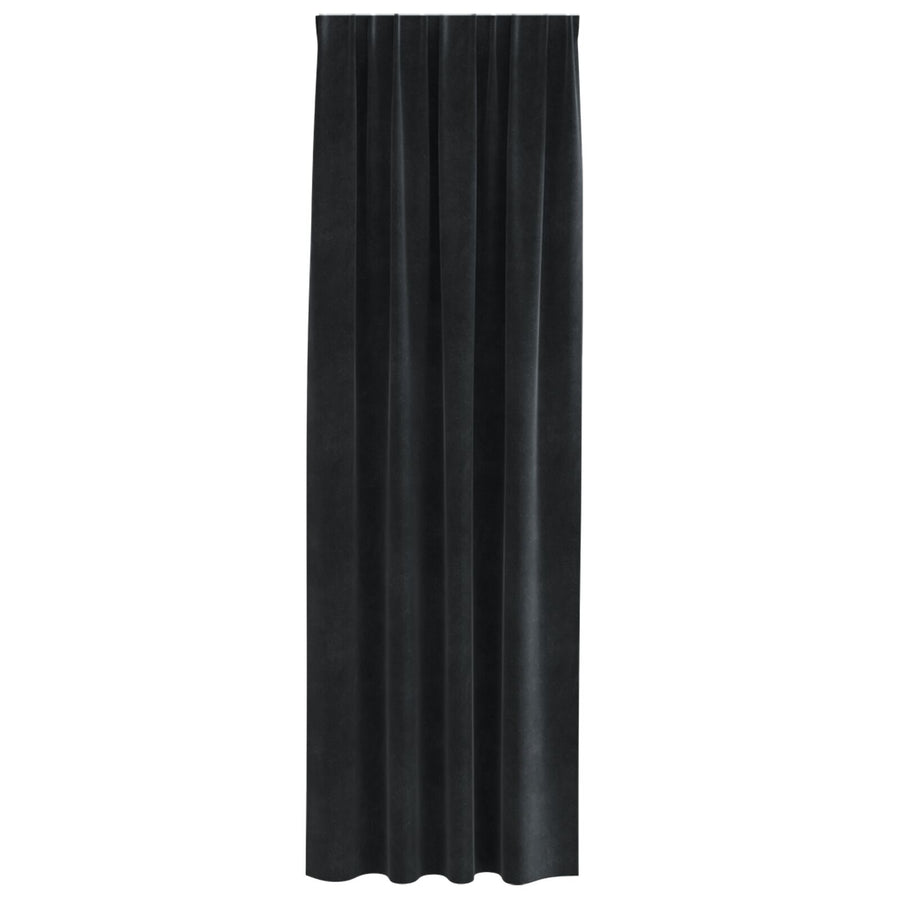 Blackout Gordijnen Met Top Tape 2 Stuks E Fluweel Zwart 140 x 260 cm met ingenaaide band