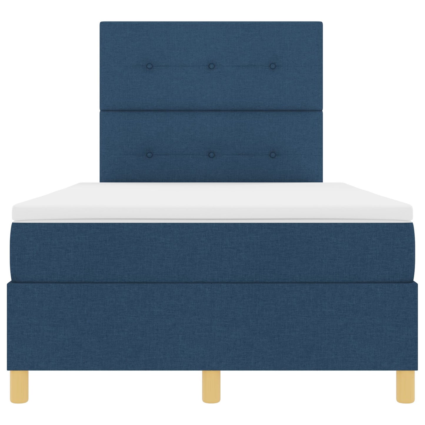 Boxspring Bed Met Matras Blauw 120X200 Cm Stof Blauw