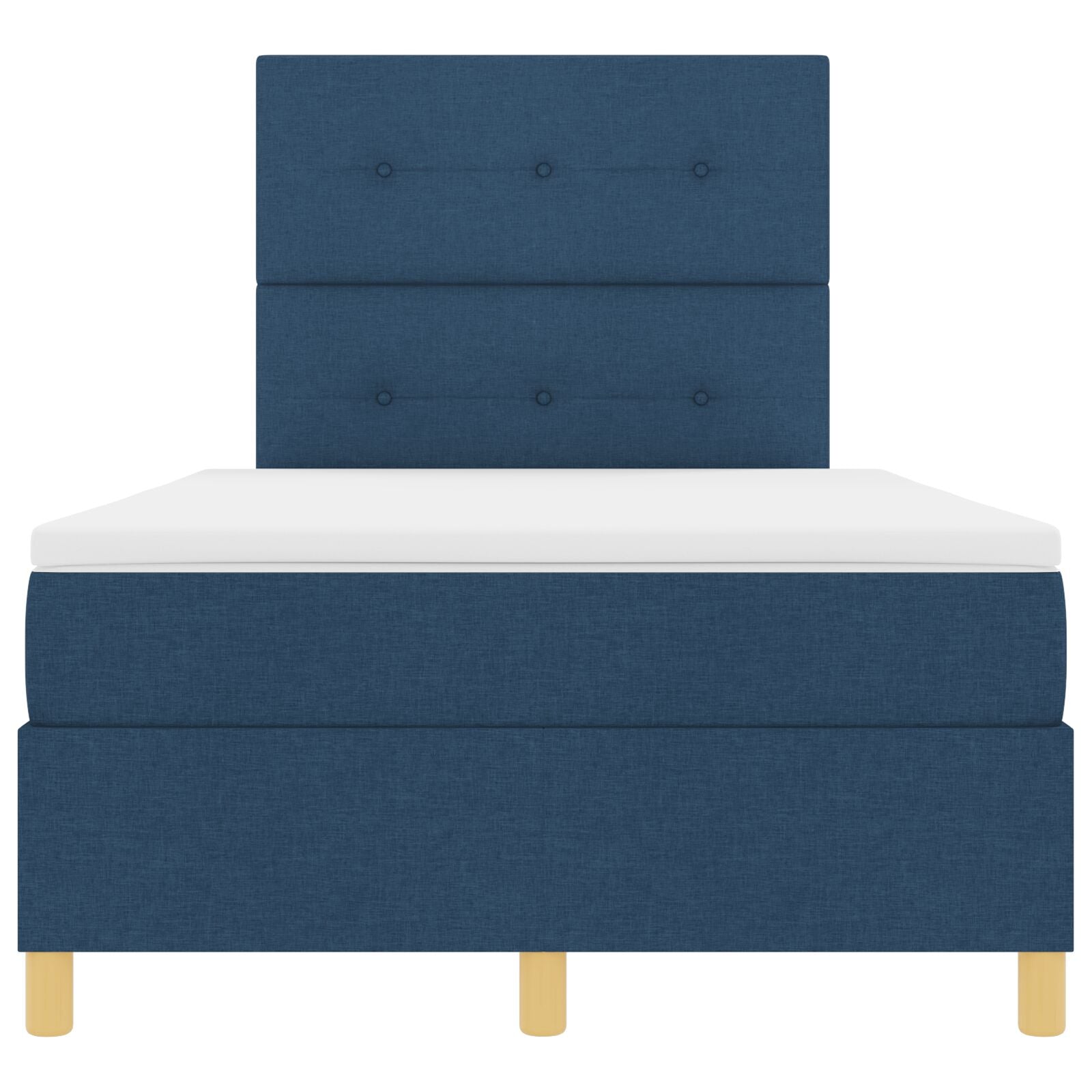 Boxspring Bed Met Matras Blauw 120X200 Cm Stof Blauw