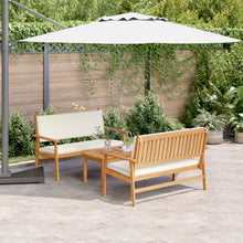 3-Delige Tuinsofa Set Met Kussen Van Massief Acaciahout