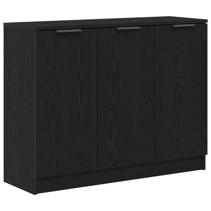 Dressoir Zwart Eiken 90,5X30X70 Cm Engineered Wood