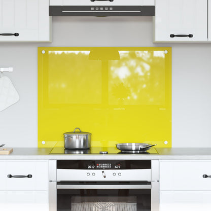 Keuken Achterwand 80X60X0,6 Cm Gehard Glas Geel 80 x 60 cm