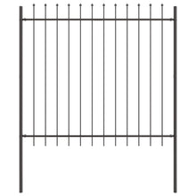 Tuinafsluiting Met Sierpunt 1,7X Staal Grijs 1,5 m 1,7 m
