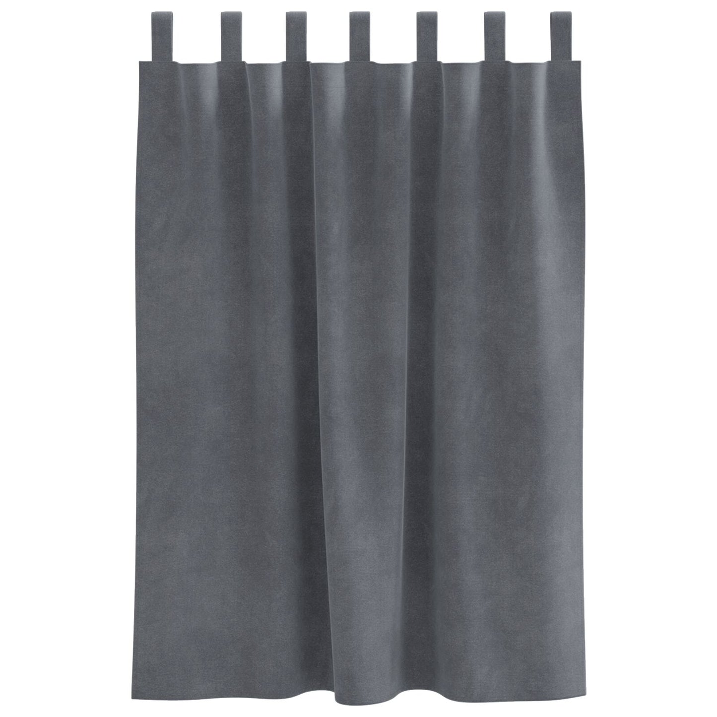 Zwarteout Gordijnen 2 Stuks Velvet Super Lichtgrijs 140 x 140 cm met ophanglussen