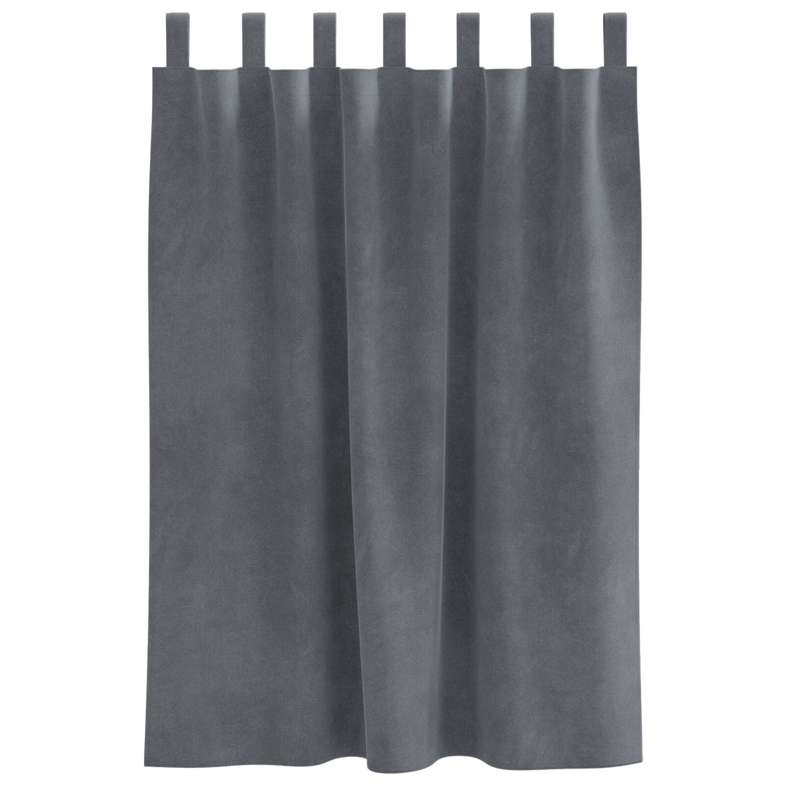 Zwarteout Gordijnen 2 Stuks Velvet Super Lichtgrijs 140 x 140 cm met ophanglussen