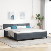 Boxspringbed 200x200 cm donkergrijs fluweel