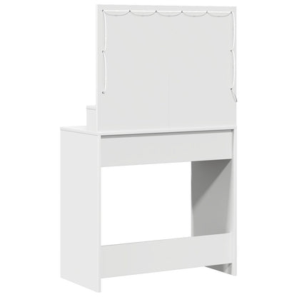 Kaptafel Met Led-Verlichting, , 79 x 41 x 135 cm Wit
