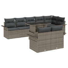 Tuin Sofa Set Set Van 9 Grijs Rattan Tuin Tafels Rechthoekig