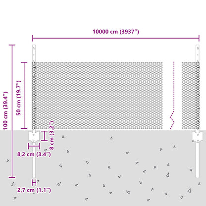 Hek Palen 11 Stuks U-Kanaal 60 Cm Gegalvaniseerd Staal,  Hexagonaal Hek 0.5X100 M Gegalvaniseerd Staal
