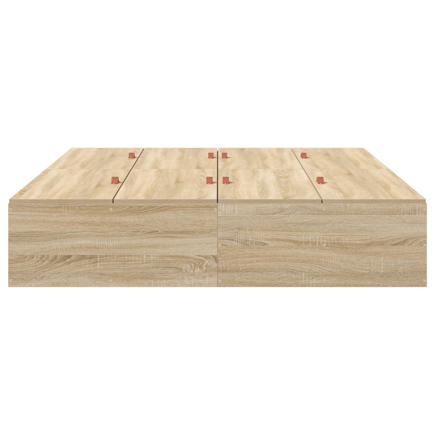 Bed Frame Bewerkt Hout Tweepersoons Duurzaam Sonoma Eiken 140 x 200 cm