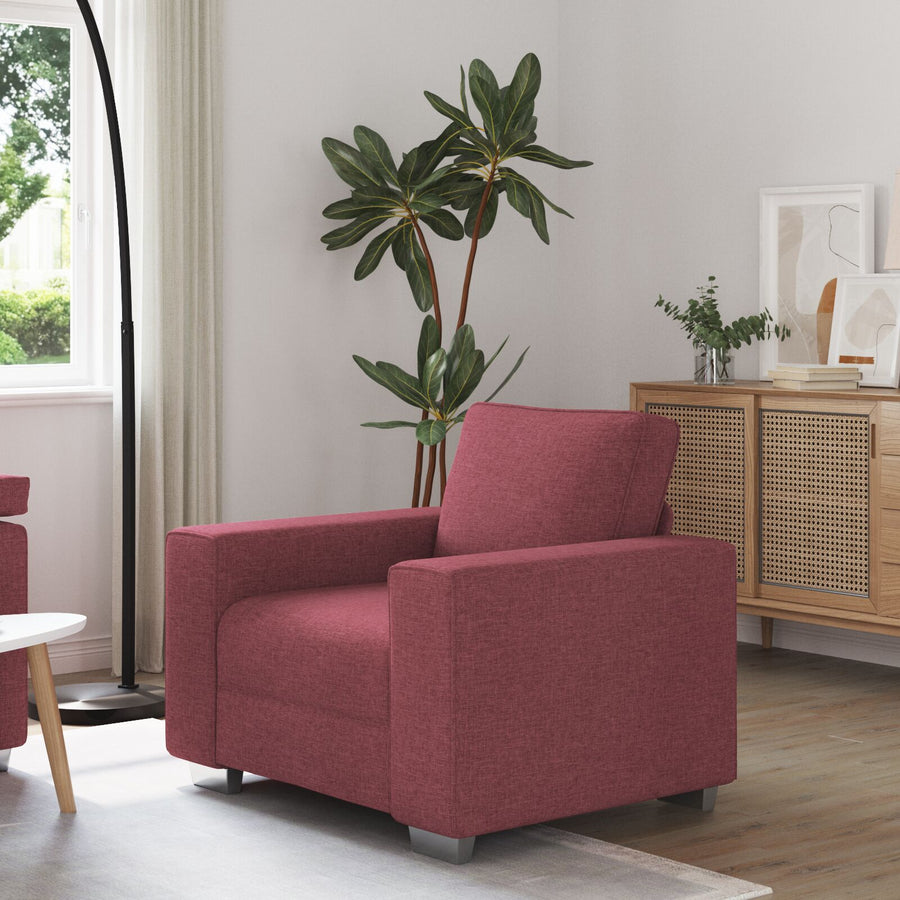 Fauteuil Wijnrood Stof Windrood 59 cm