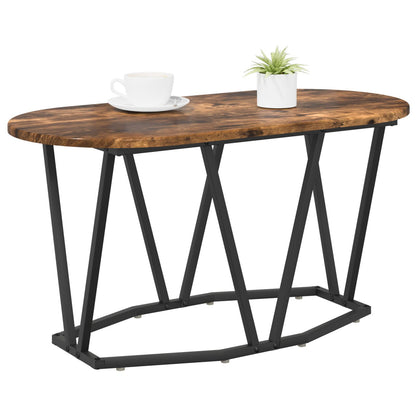 Salontafel 80X40X40,5 Cm Geengineerd Hout En Metaal Gerookt eiken