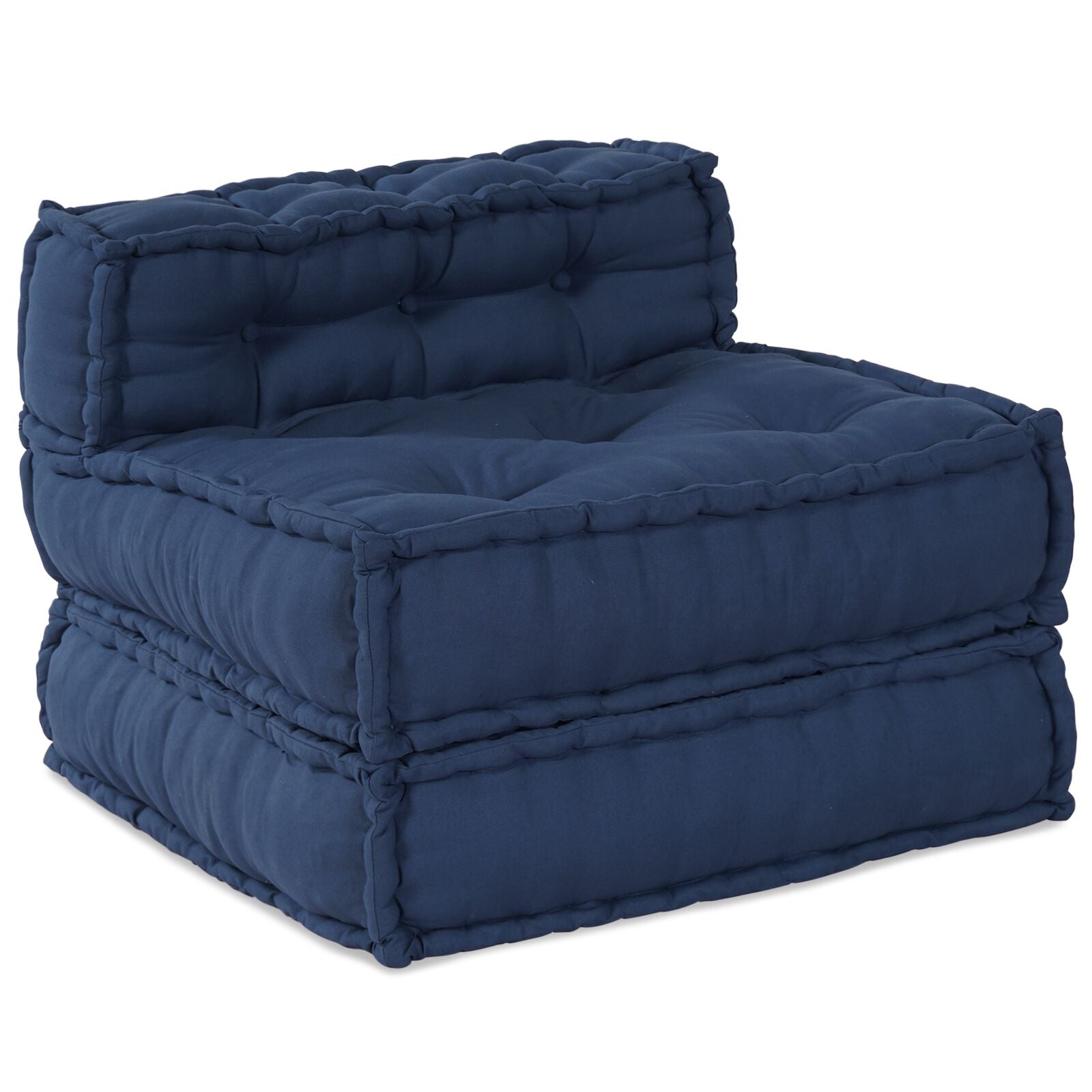Modulaire Poefjes 4 Stuks Stof Indigo 70 x 70 x 54 cm Lounge + 3x midden