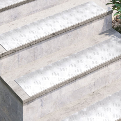 Aluminium Checker Platen 4 Stuks Antislip 90X20 Cm 90 x 20 x 0.3 cm Rechthoekig
