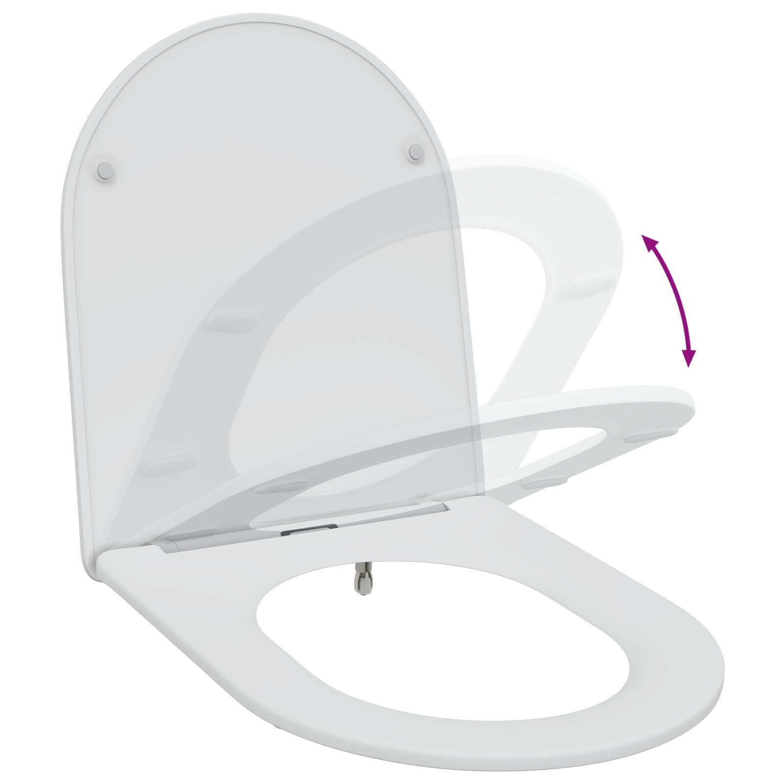 Snelle Ontgrendel Toiletbril Met Soft Close Duroplast Wit