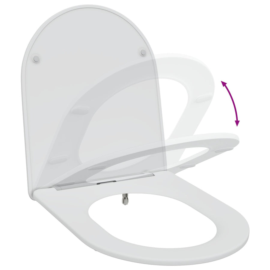Snelle Ontgrendel Toiletbril Met Soft Close Duroplast Wit