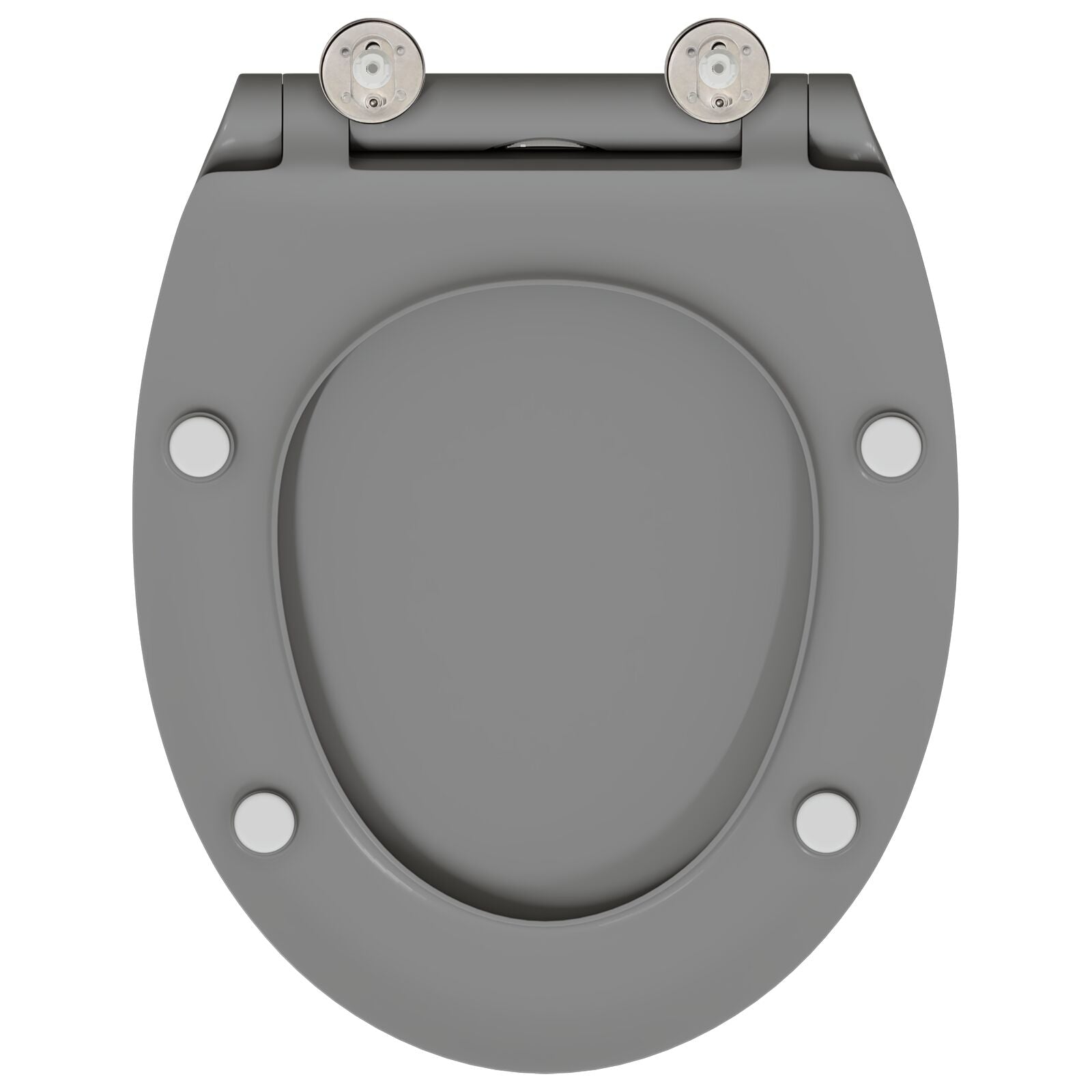 Snelle Release Toiletbril Met Zachte Sluiting Duroplast Grijs