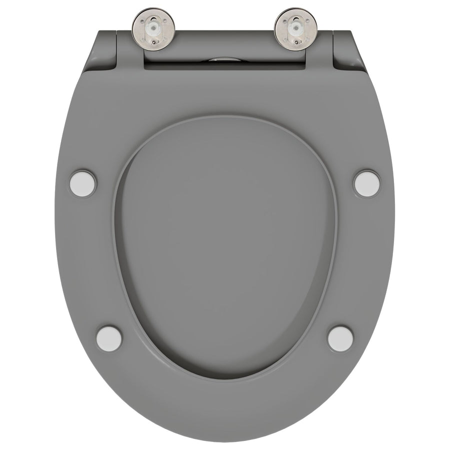 Snelle Release Toiletbril Met Zachte Sluiting Duroplast Grijs