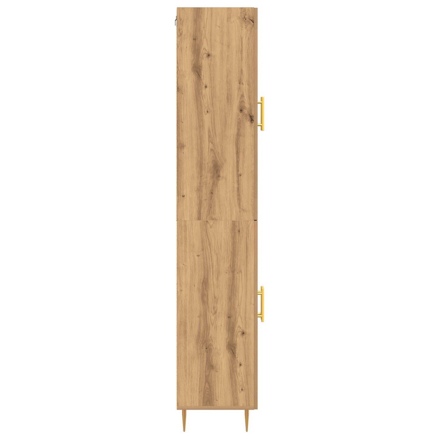 Hoogkast Ambachtelijk Eiken 69,5X34X180 Cm Bewerkt Hout