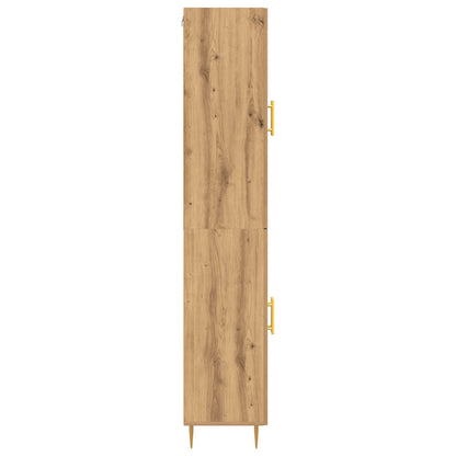 Hoogkast Ambachtelijk Eiken 69,5X34X180 Cm Bewerkt Hout