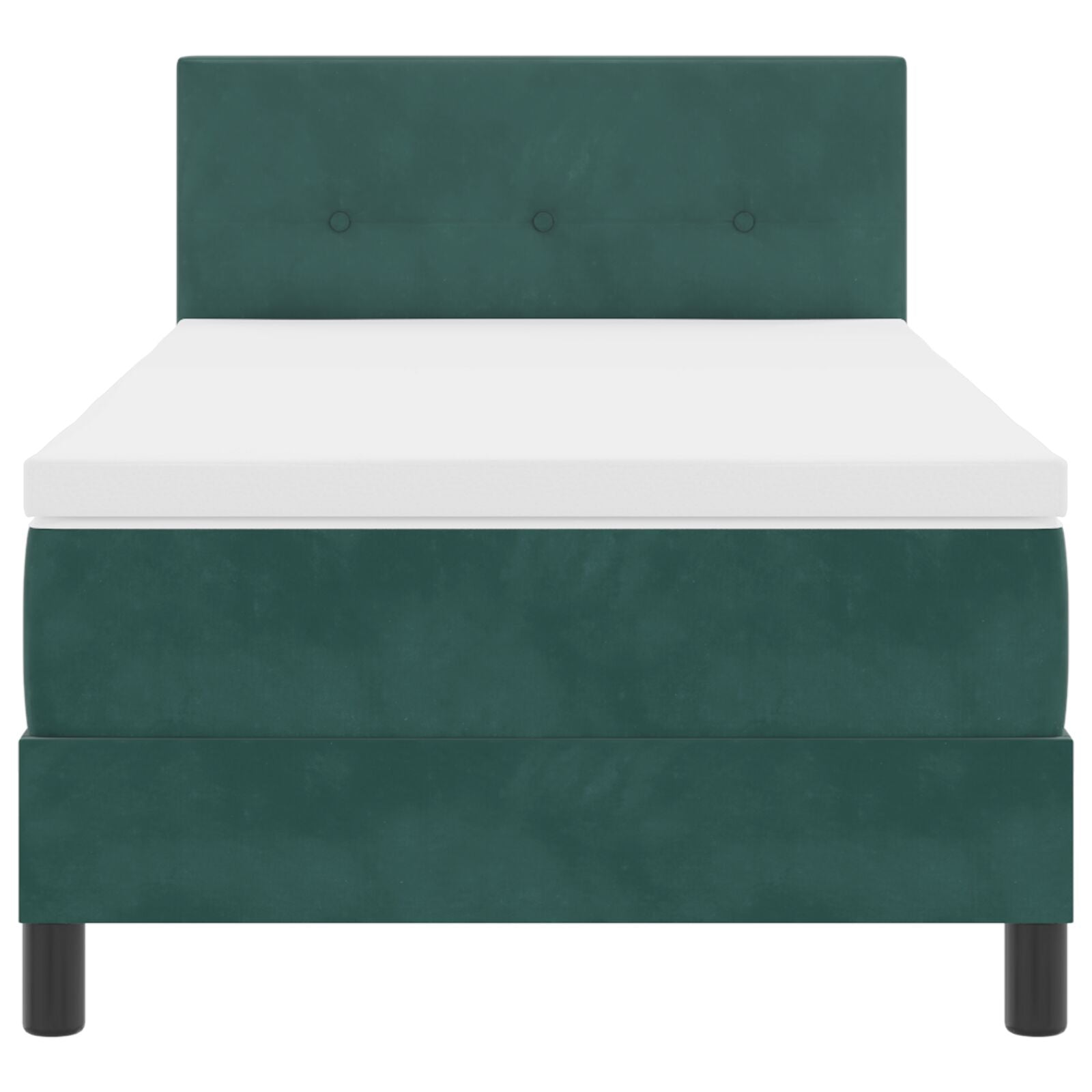Boxspringbed Met Matras Donkergroen 100X200 Cm Fluweel Blauw