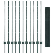 Gezweven Draadhek Met 11 U Palen Groen 1.2X25 M Staal
