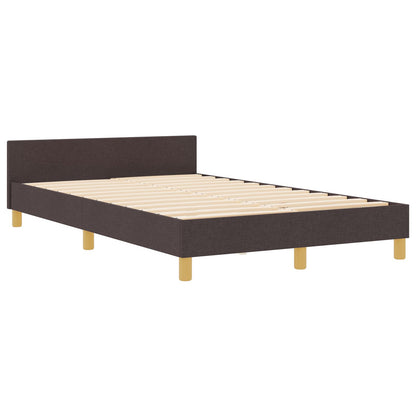 Bedframe Donkerbruin 120X200 Cm Stof Crème