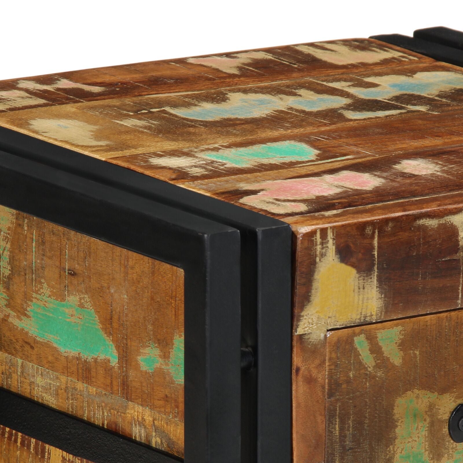 Nachtkasten 2 Stuks 40 x 35 x 50 cm Massief gerecycled hout