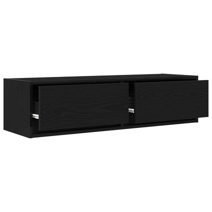 Tv-Meubel Zwart Eiken 100X31X25,5 Cm Bewerkt Hout