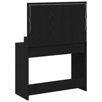 Make-Uptafel Met Led Verlichting Zwart eiken 100 x 41 x 135 cm
