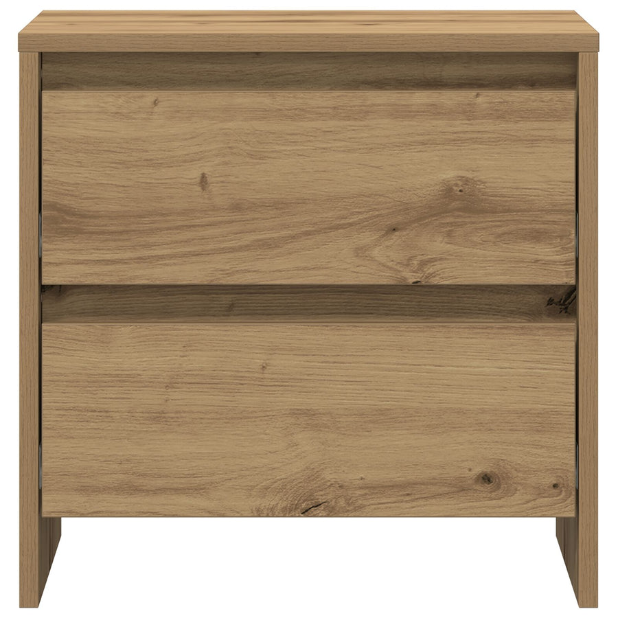 Nachttafels 2 Stuks Artisan Eiken 45X34X44,5 Cm Bewerkt Hout Ambachtelijk eiken