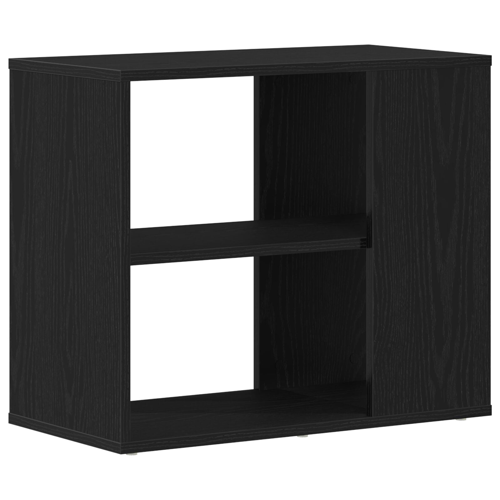 Dressoir Zwart Eik 60X30X50 Cm Bewerkt Hout