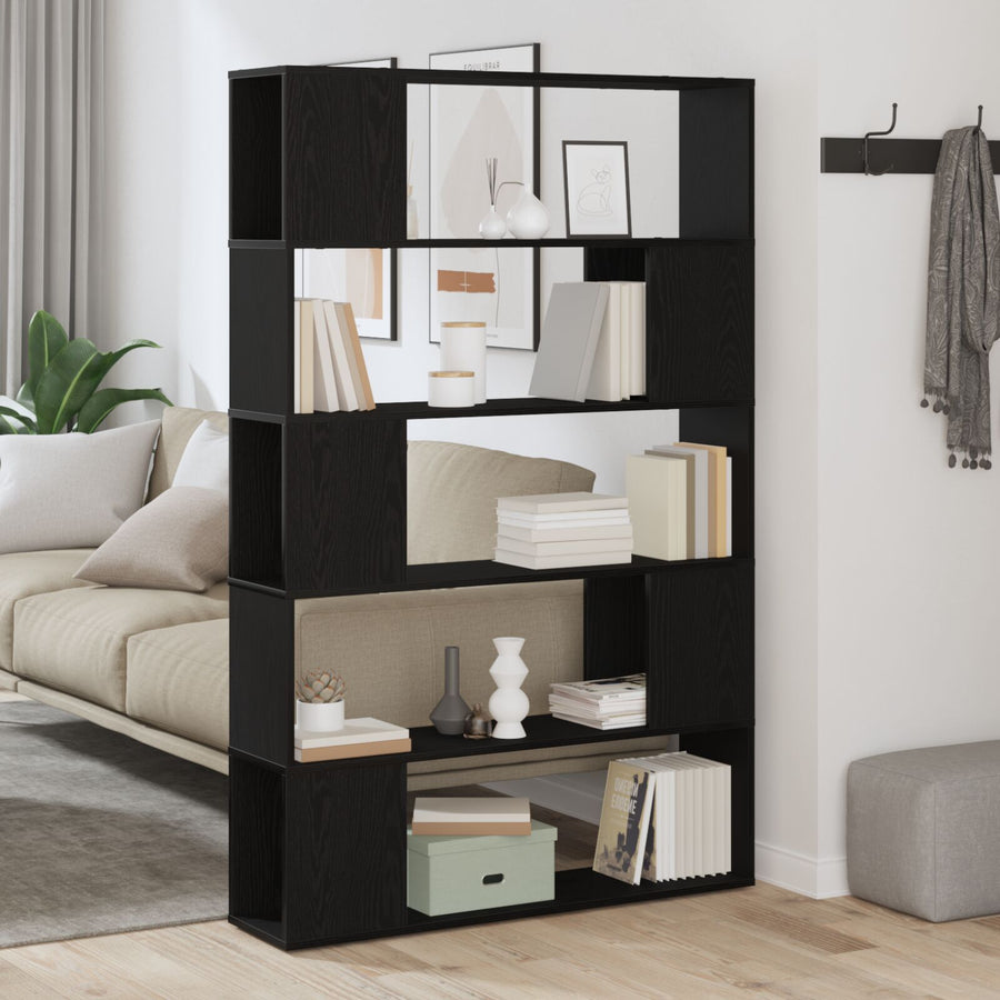 Boekenplank Gelaagd Hout Zwart eiken 100 x 24 x 155 cm