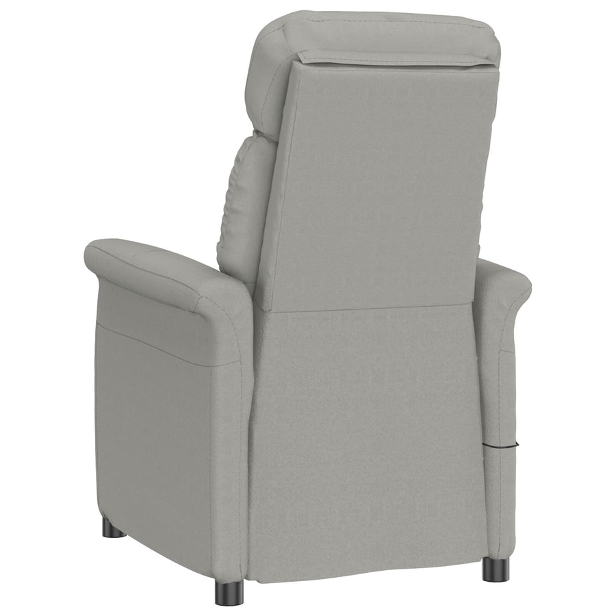 Massagestoel Lichtgrijze Microvezel Lichtgrijs