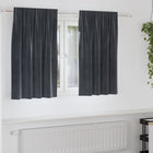 Verduisterende gordijnen 2 stuks 140x140 cm donkergrijs fluweel