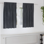 Verduisterende gordijnen 2 stuks 140x140 cm donkergrijs fluweel