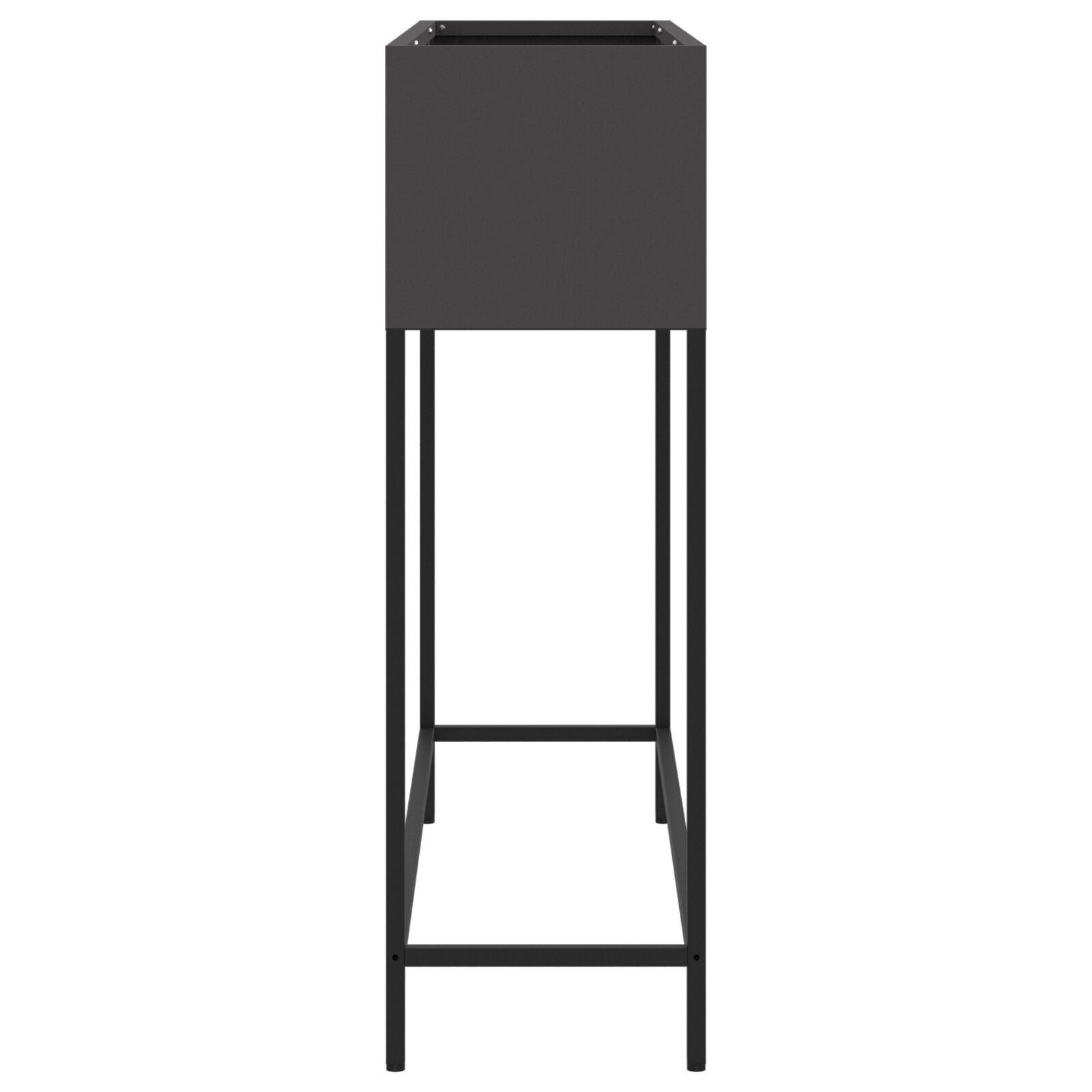Verhoogde Tuinplantenbak Staal Zwart 100 x 26 x 82 cm