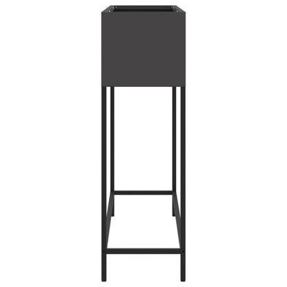 Verhoogde Tuinplantenbak Staal Zwart 100 x 26 x 82 cm