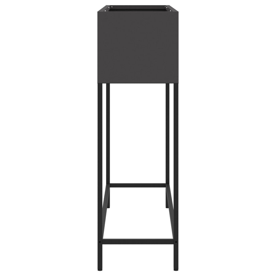 Verhoogde Tuinplantenbak Staal Zwart 100 x 26 x 82 cm