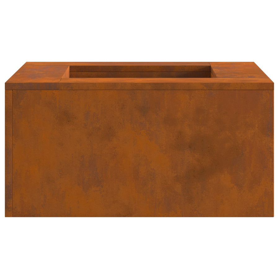 Vuurkorf Vierkant Verweerd Staal 60 x 60 x 30 cm Verweerd staal/Bruin