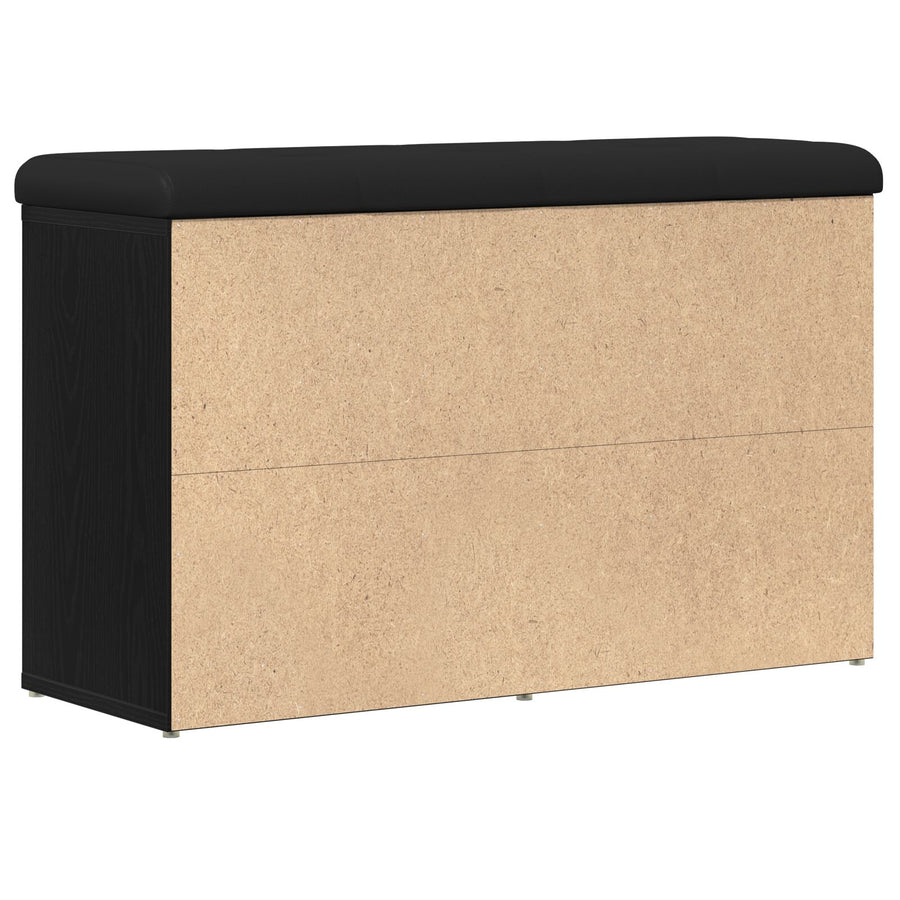 Opslagbank Engineered Wood 80 x 30 x 48 cm Zwart eiken