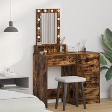 Kaptafel Met Led Verlichting Gerookt eiken 50 x 41 x 140 cm