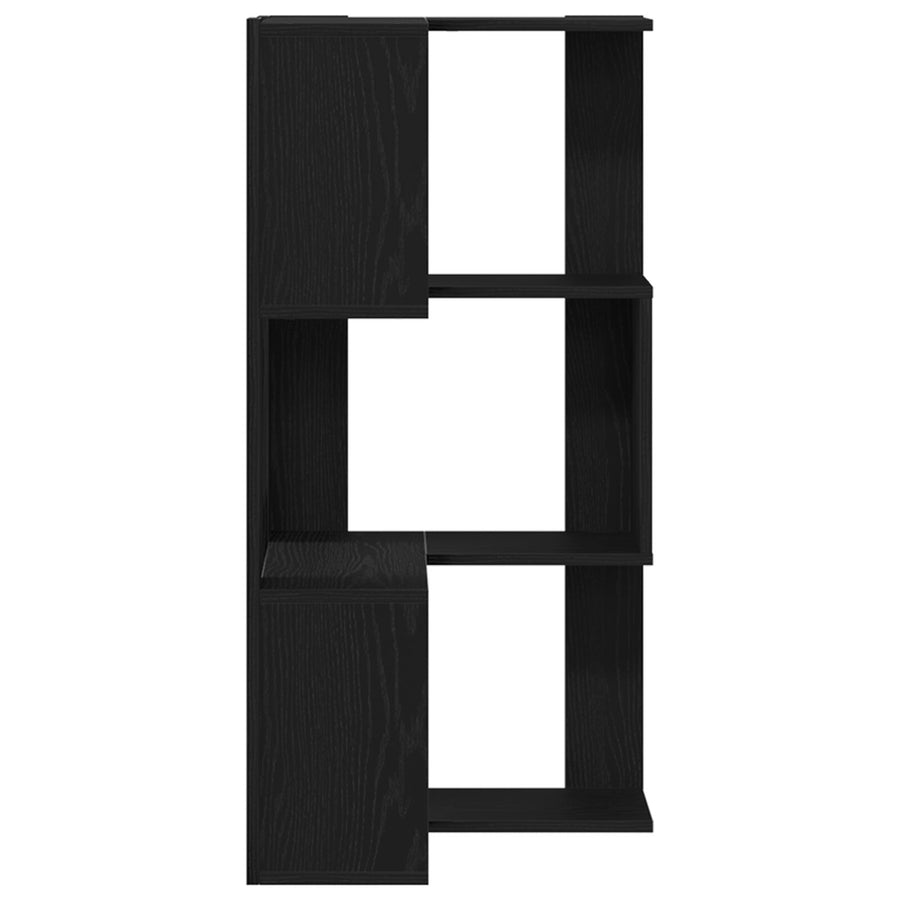 Hoekboekenkast 3-Tier 50X50X102 Cm Houtcomposiet Zwart eiken