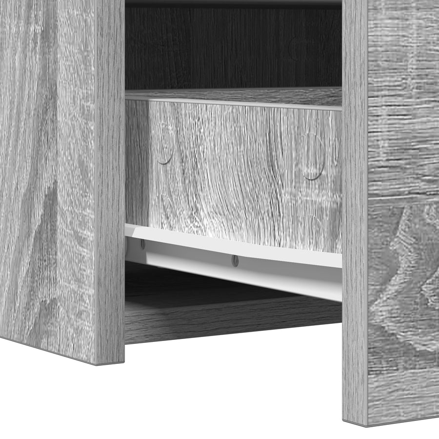 Wandgemonteerde Kaptafel 83 x 40 x 70 cm Grijze sonoma zonder LED