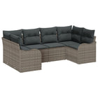 Tuinset poly rattan grijs 4 personen